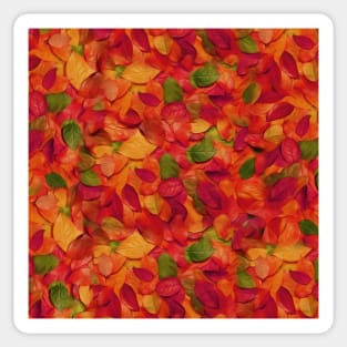 Oil autumn leaves, romantic print dedicated to this awesome season Sticker